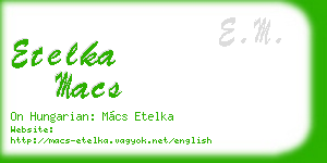 etelka macs business card