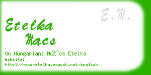 etelka macs business card